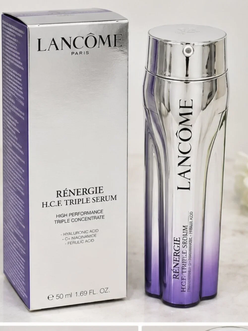New in box Lancôme Renergie HCF Triple Serum 1.69 Fl Oz full size 50 ml